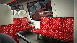 Amateur Brunette First Time Public Fuck on Train with Stranger - DedeDeville Squirting Orgasm