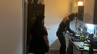 Fetish Lofts Cooking Session with TV Slave Part 2-4.