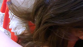 Czech amateur blowjob and fucking POV in public
