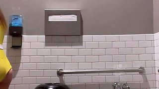 PussyRanger Public Bathroom Dildo Play