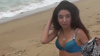 Babe Can I Cum on Your Tits? - Cock Flashing on the Beach