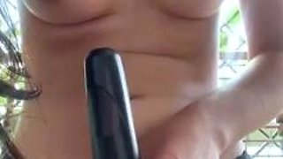 Big boob brunette masturbates on webcam