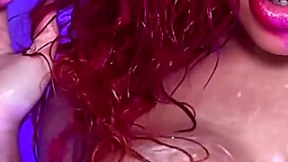 Shower Demoness Covered in Spit & Cum