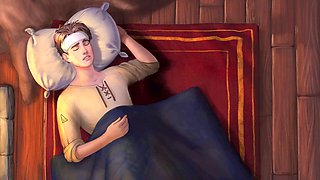 Cartoon fantasy adventure with Misskitty2k in animated hentai action