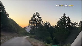 Tinder Date With A Sexy Blonde Continued On The Hood Of A Car In The Mountains - Nikki N Daniel