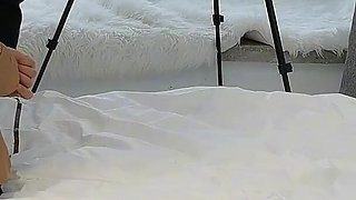 Black Stockings Beauty's Rope Bondage, Pig Binding, Tickling Feet