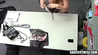 Feisty cougar Sarah Vandella caught shoplifting screws mall cop