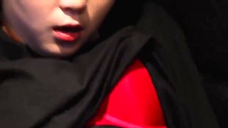 Cute Korean step sister caught masturbating to sex by brother