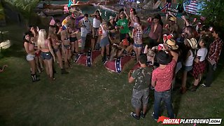 Episodes Sisterhood - Outdoor Group Sex Episode White Trash Party starring Yurizan Beltran