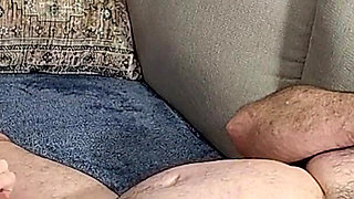 Shaved Head Punk Girl Jerks off Old Man with Her Panties