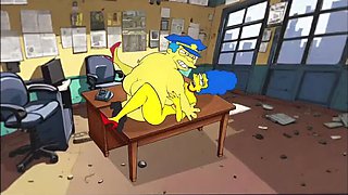 Hot MILF Housewife Fucks Sheriff in Police Station - Animated Cartoon Sex