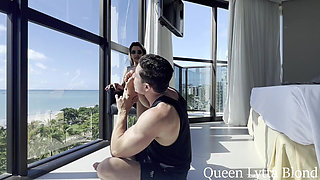 Foot Worship on Luxury Beach Hotel