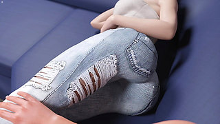 Horny Stepsister Giving Me a Handjob