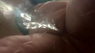 Mature British Granny Peeing on Feet in Shower - Homemade Solo Pissing