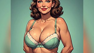 Retro Pinup Bra and Panties Art