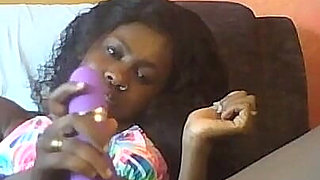 Black Pearl Purple Vibrator Fucking