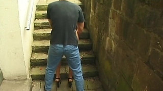 Big Ass Blindfolded German Lady Got Fucked Outdoor