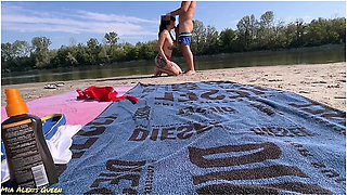 Fucked Hard By A Big Dick On A Public Beach Until Orgasm