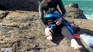 Triple Wetsuit Layer Fetish Vibrator Cum Play in Full Neoprene