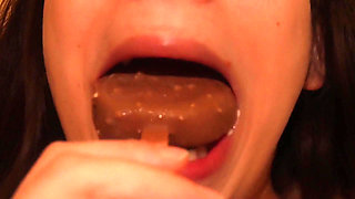 I Eat the Popsicle and Suck on It. After I Eat the Popsicle, I Examine My Mouth and Throat with the Popsicle Stick