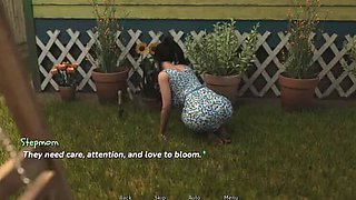 Stepmom Gardening Help - Tempting Love Scene with Big Tits MILF