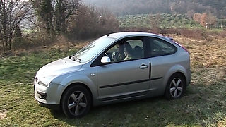 Tattooed MILF Picked up for Car Blowjob and Bed Pounding
