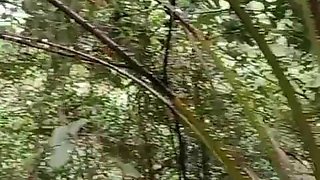 Mature Indonesian Woman Pissing in the Jungle