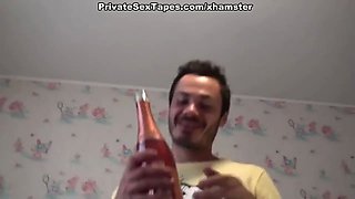 Hot amateur in pantyhose in dildo and hard cock fuck