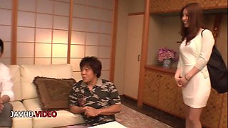 Kinky Asian Wife with Peachy Tits Gets Fucked Thoroughly in Hot Threesome Ways