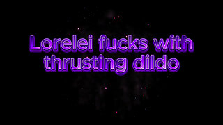 Pussy Pounded with Thrusting Dildo