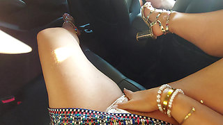 A Hot MILF Calls a Taxi in the Morning to Go to the Office and Has an Orgasm in the Back Seat of the Car