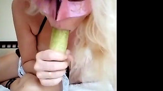 Naughty Maid Fucking with Cucumber&quot