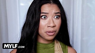 MYLF featuring Ameena Green and Alina Voss's deep throat sex