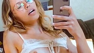 Beauty small tit amateur teen masturbating her shaved pussy