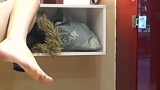 Almost Caught In A Restroom Analsquirt