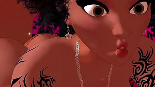 Ebony's Big Black Ass D24 Threesome