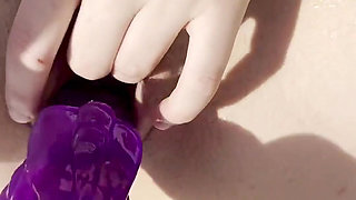 Woman Fountain Fister Around Her Pool