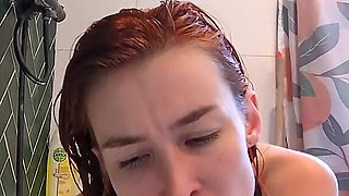 Pixie Pink Orgasms in the Bathtub Using the Shower Head!
