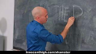 Training secretary fucks hot college girl & professor