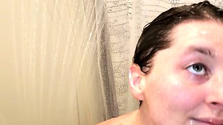 Brunette big boobs takes it also anal