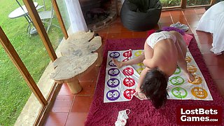 Amelia and Lucas are turning up the heat with a strip Twister from LostBetsGames: Porn