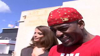 Magnificent milf gets her pussy banged by dude's big black cock