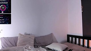 Hot brunette babe goes crazy jerking part5