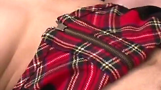 Asian Bukkake Scene 2: Busty Japanese Yuri Sawaki Dressed as a Student Girl Receives a Bukkake