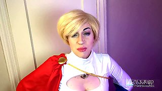 Geekyfemdom, power girl, battered