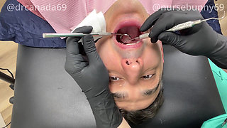 Nurse Bunny Checks Dr. Canada's Teeth Multi Angle