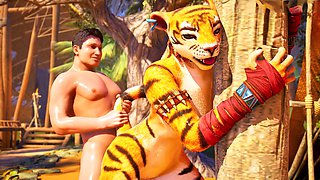 Outdoor anal, furry animation, pussy licking