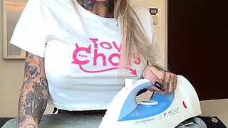 Joanna Angel Talks Dirty and Preps Topless for the Pornhub