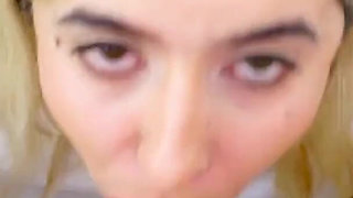 18 year old amateur teen Ivonna Winter no hands cum swallow blowjbo