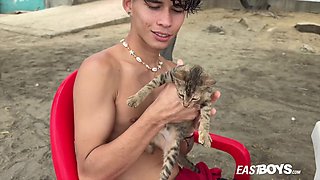 Latino Twink Gets Handjob and Fingering
